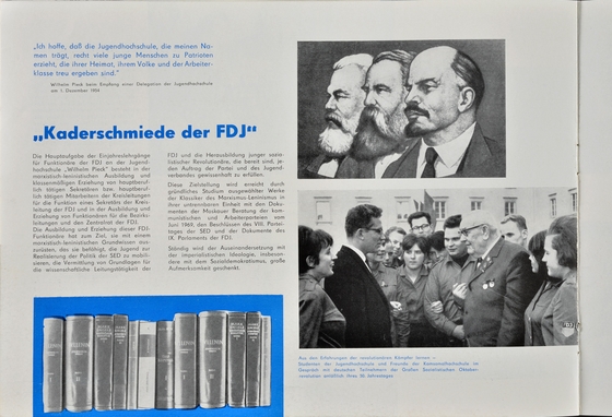 Broschüre zur Kaderschmiede der FDJ, Jugendhochschule Wilhelm Pieck am Bogensee